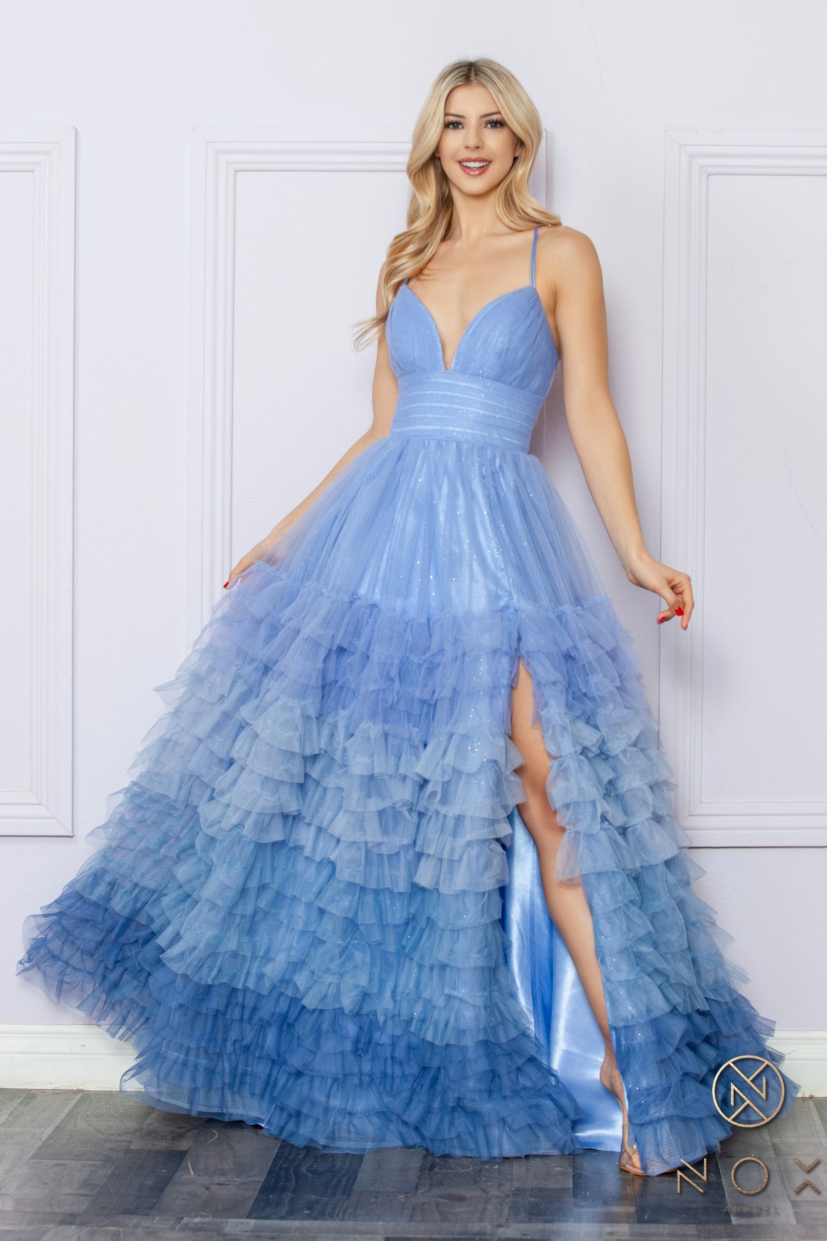 Ombre Tiered Gown | Periwinkle