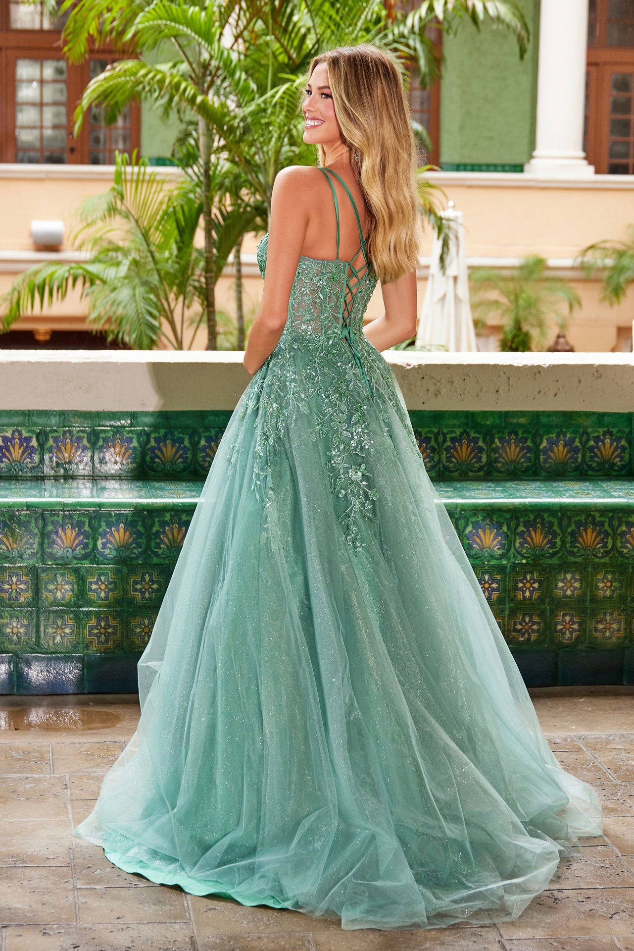 Sage Green Once Upon a Dream Gown - N-H1682