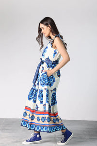 Elsie Geometric Florals Dress