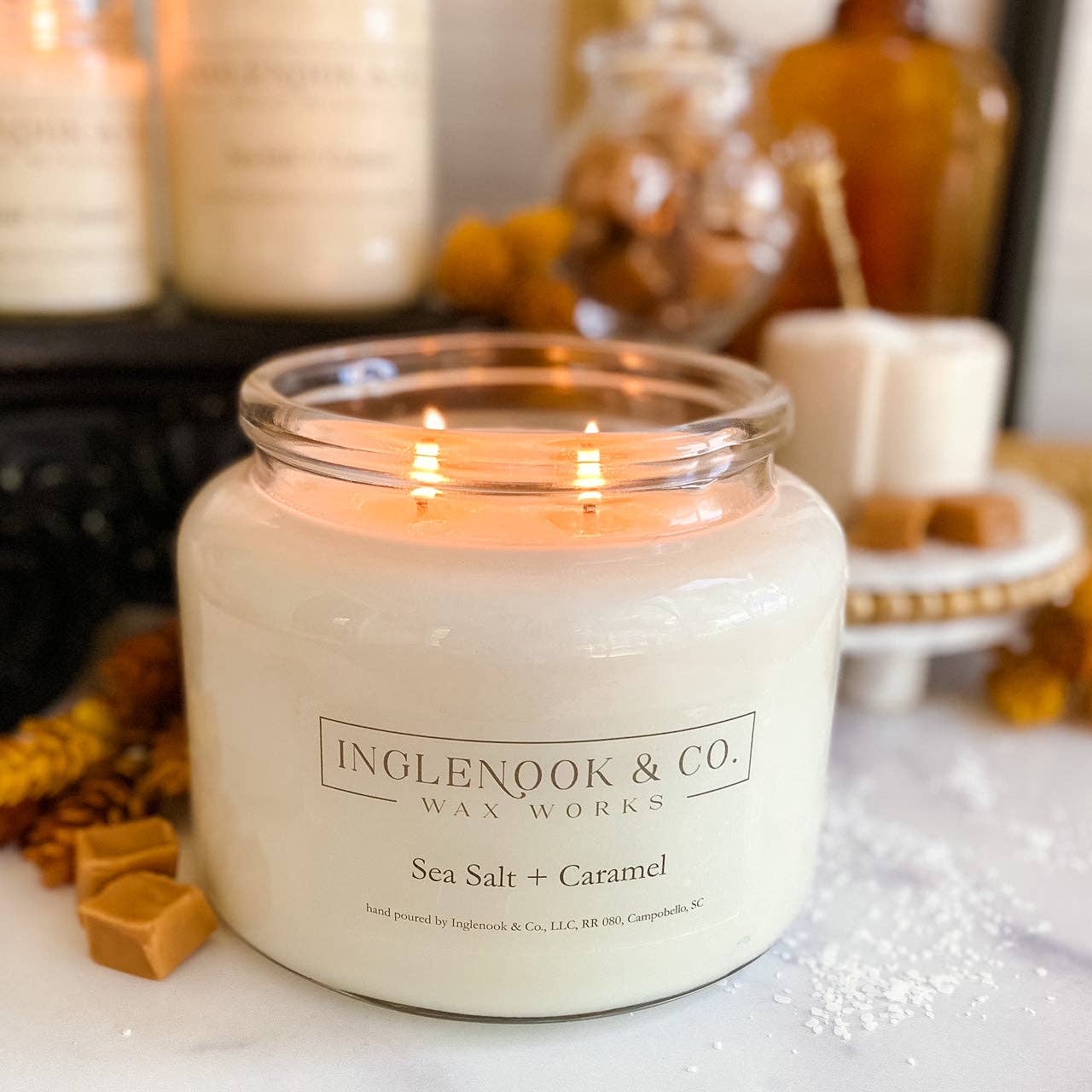 Sea Salt + Caramel Soy Candle - 16 oz