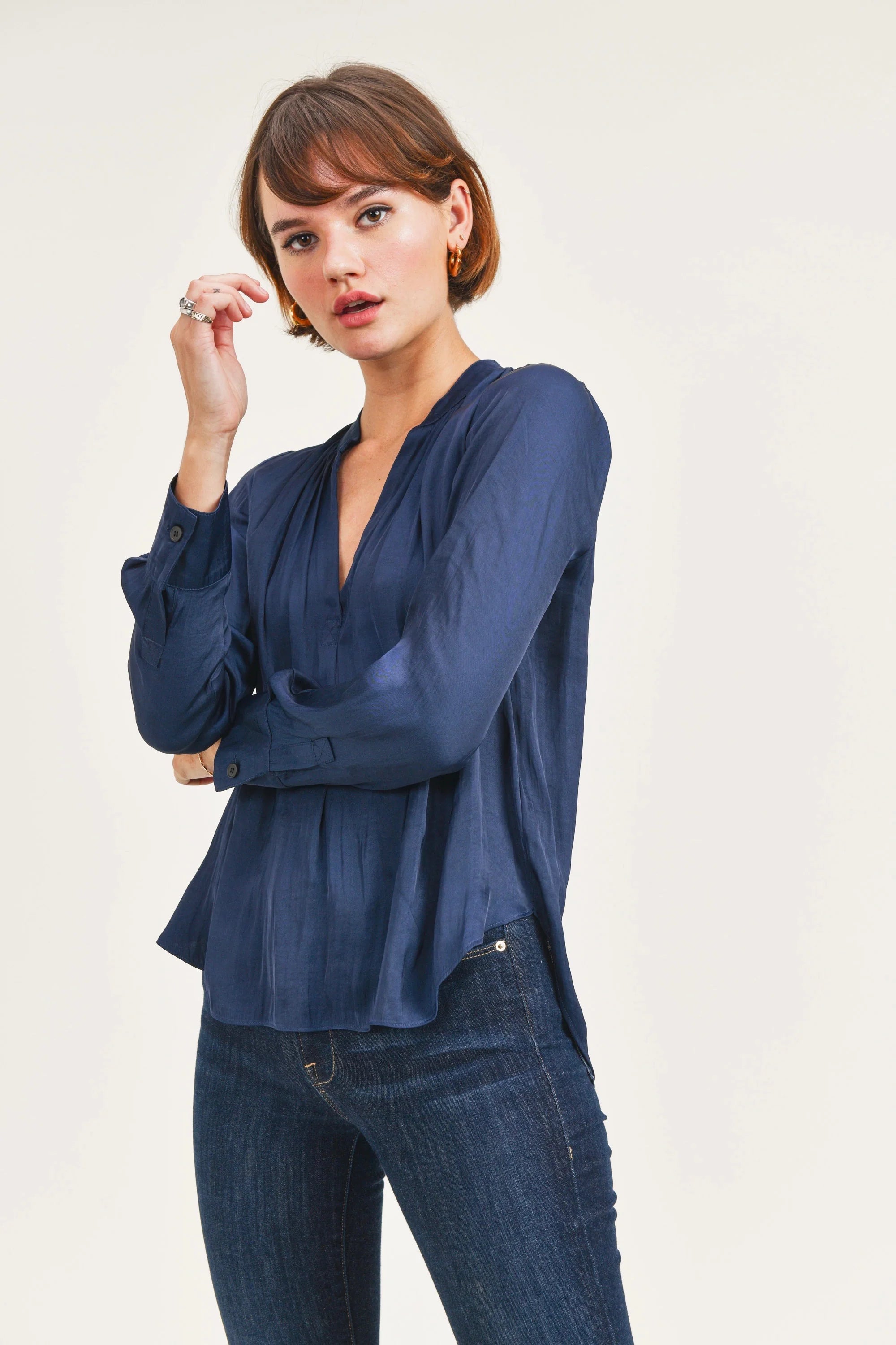Lindsay Blouse - Navy