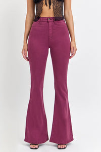Sangria Flare Clean Hem Jean