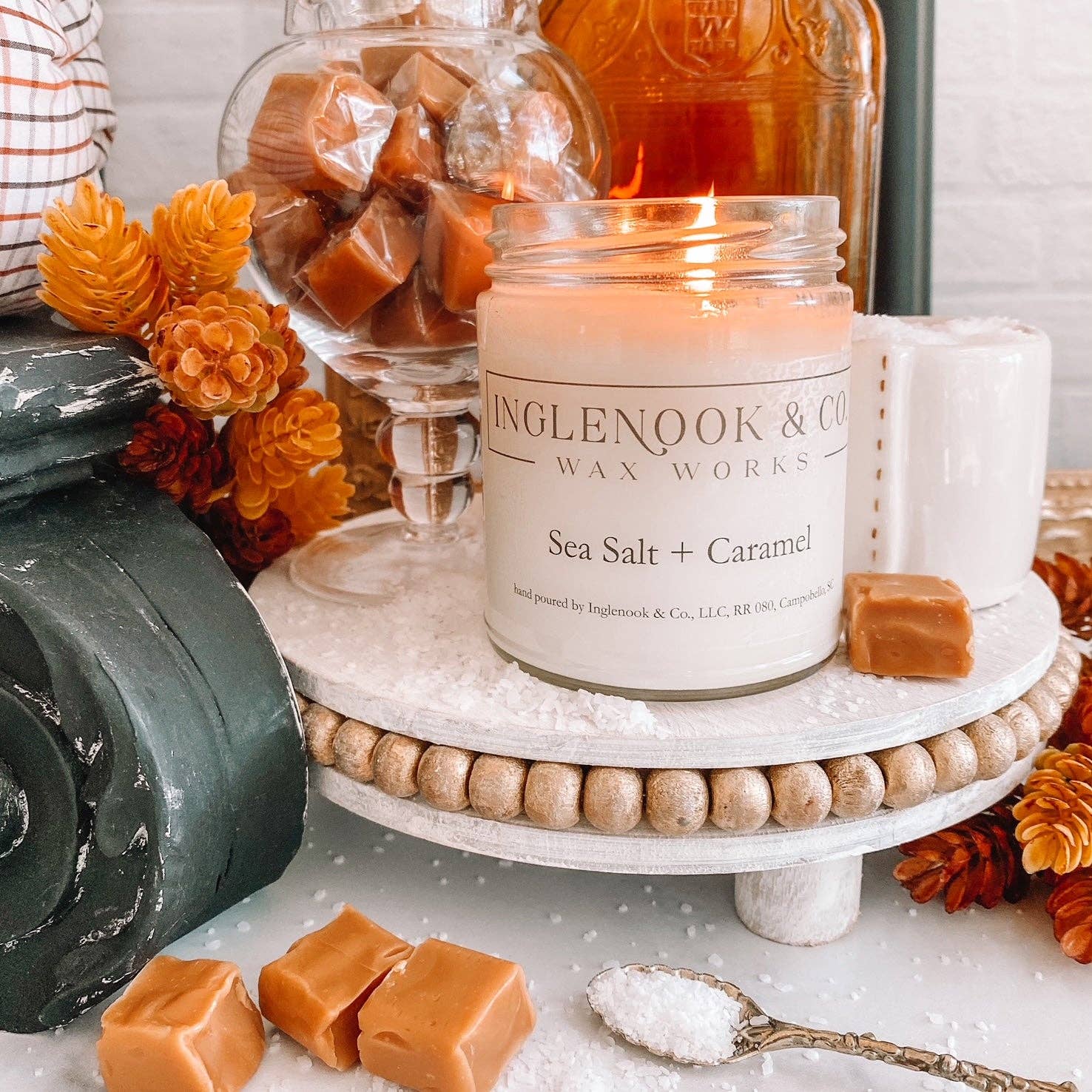 Sea Salt + Caramel Soy Candle - 16 oz