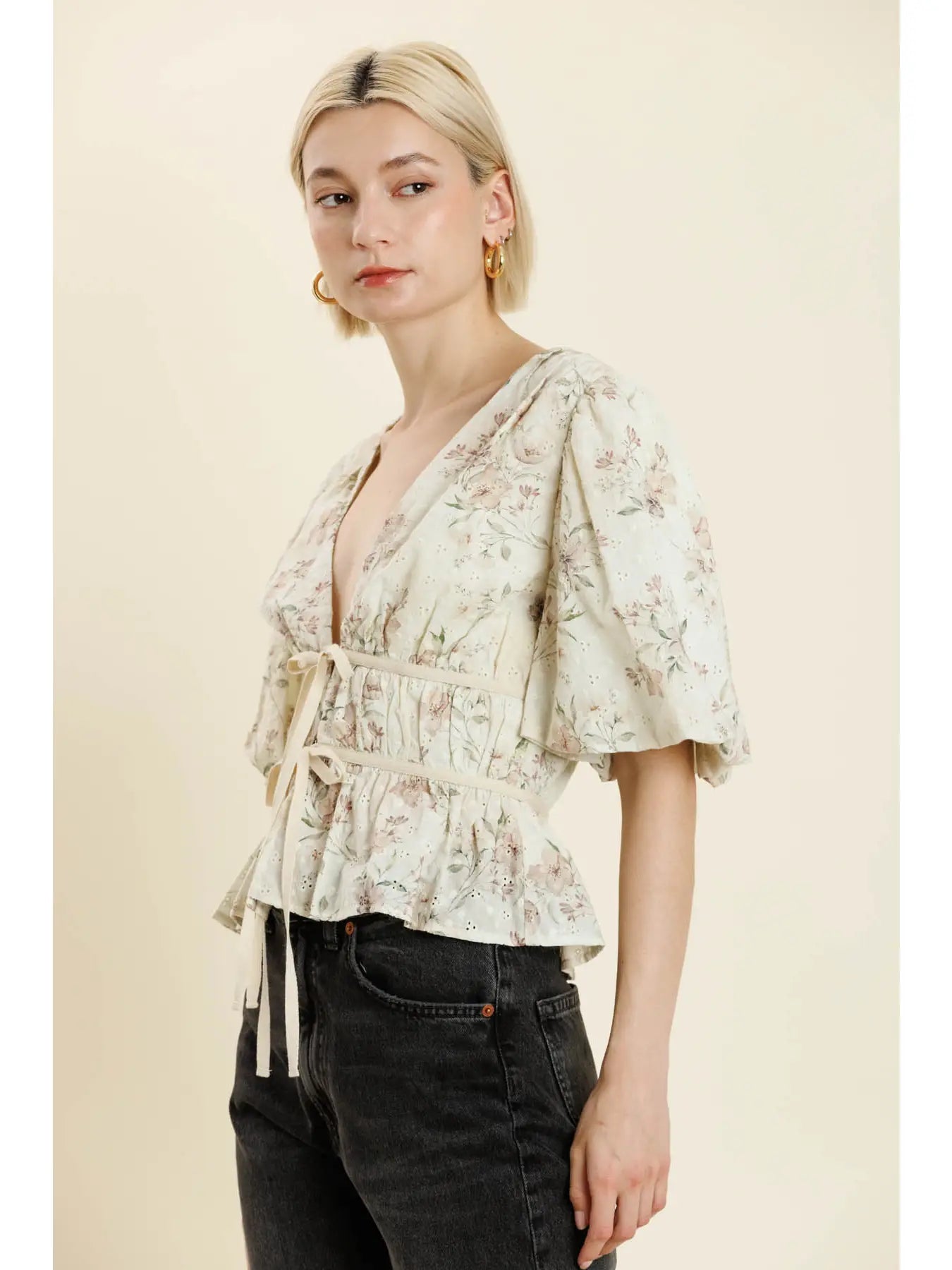 Eyelet Embroidered Blouse