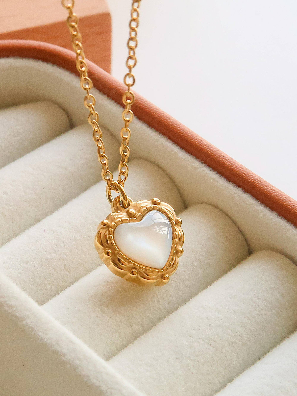 Vintage Heart Necklace & Earrings