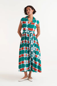Pepper Mint Printed Dress