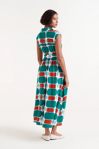 Pepper Mint Printed Dress