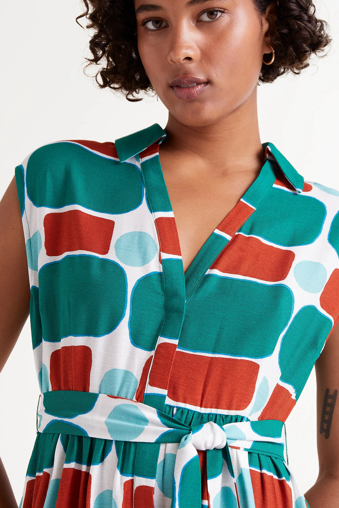 Pepper Mint Printed Dress