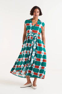 Pepper Mint Printed Dress