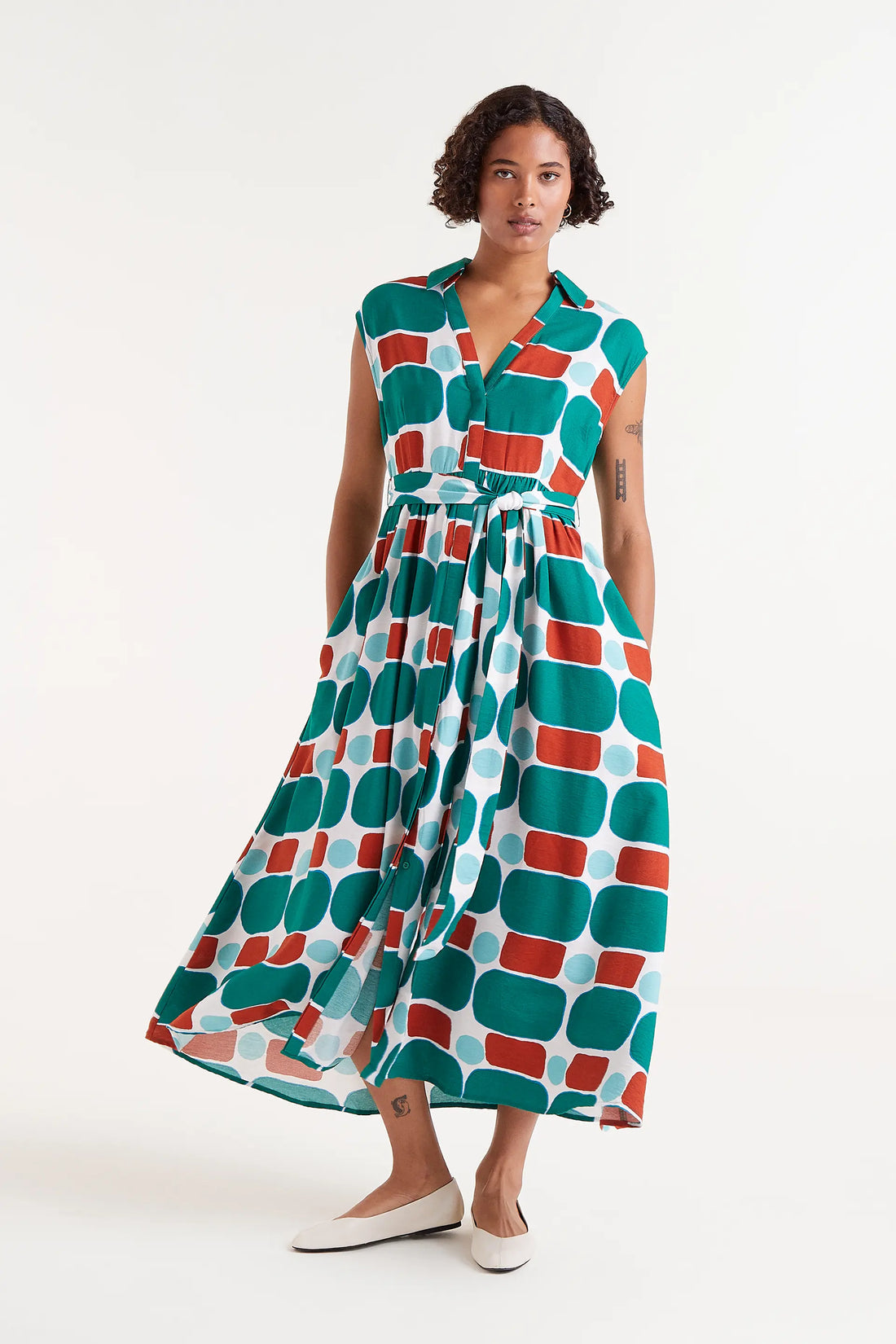 Pepper Mint Printed Dress