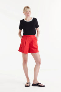 Red Button Shorts