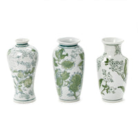 Primrose and Lotus Mini Chinoiserie Vases
