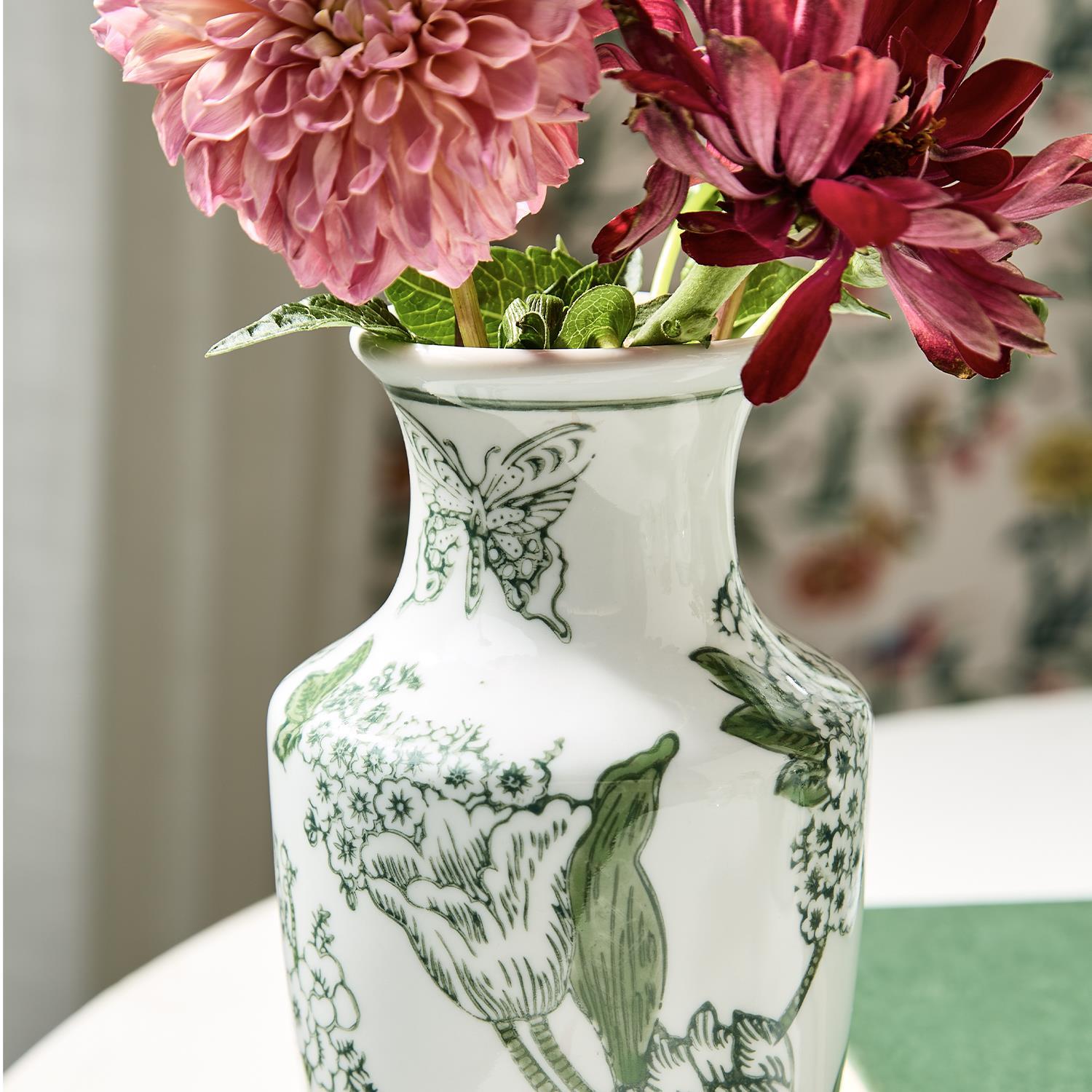 Primrose and Lotus Mini Chinoiserie Vases