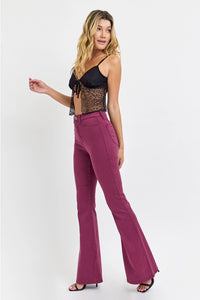 Sangria Flare Clean Hem Jean