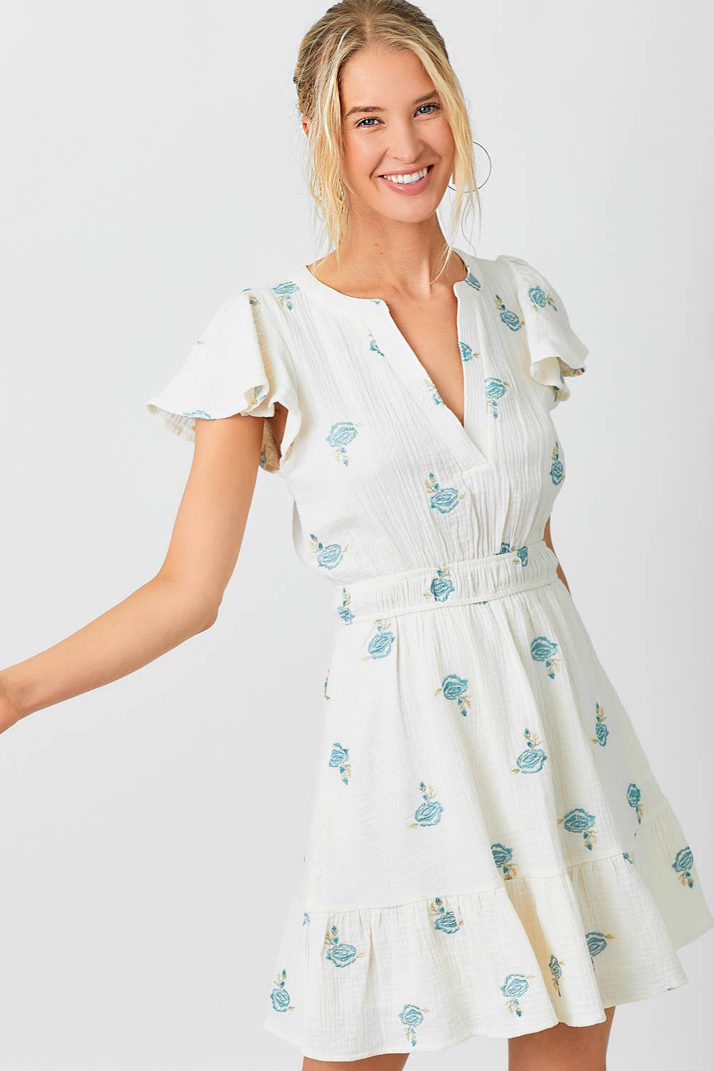 Rosie Embroidery Gauze Dress