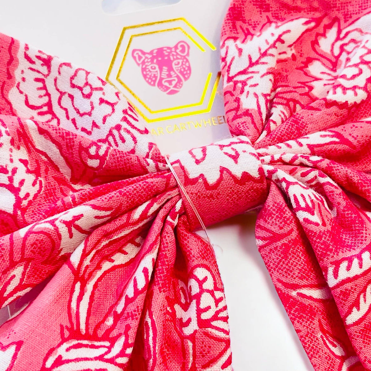 Cora Block Print Butterfly Tail Bow