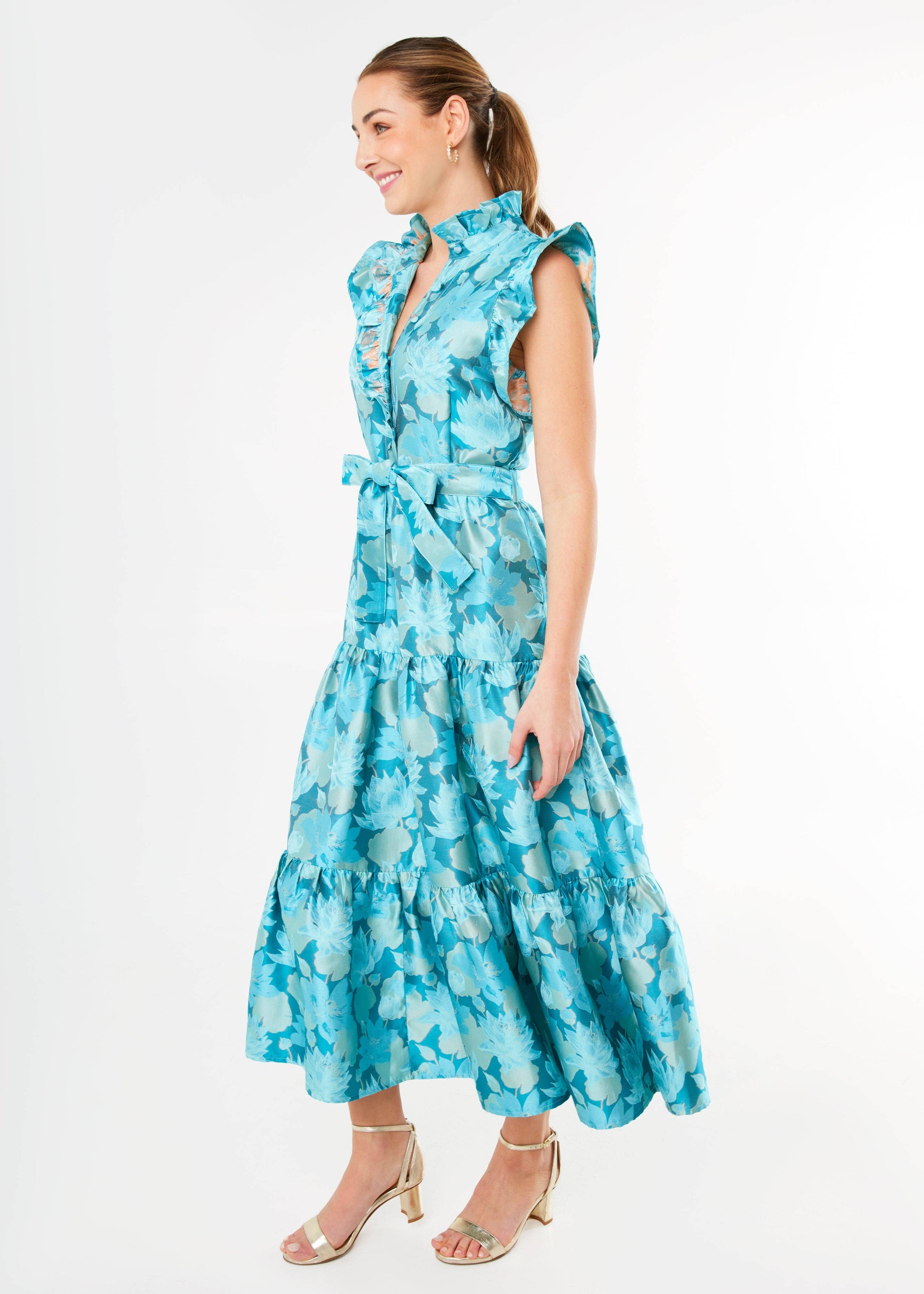 Sleeveless Sadie Aqua Dress