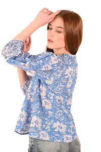 Rica Block Print Blouse