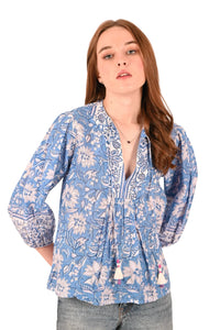 Rica Block Print Blouse
