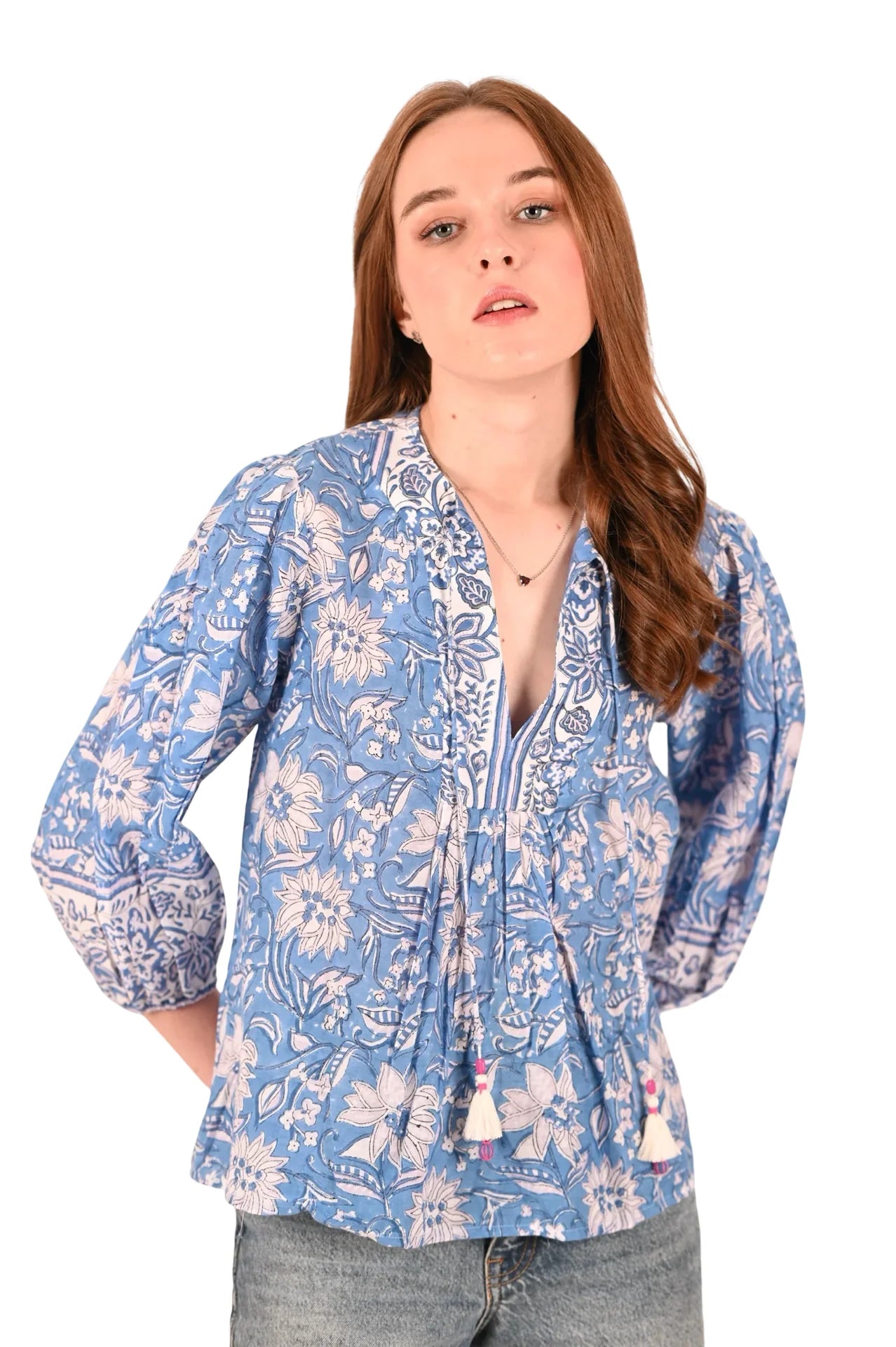 Rica Block Print Blouse