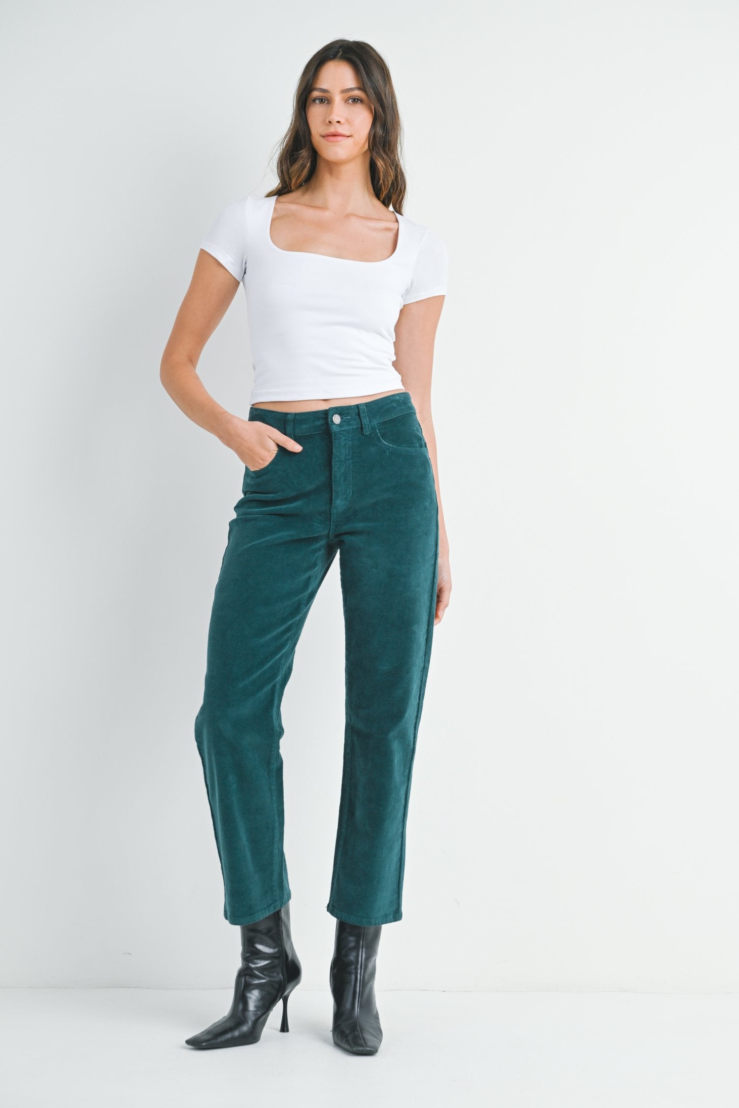Emerald Straight Leg Corduroys