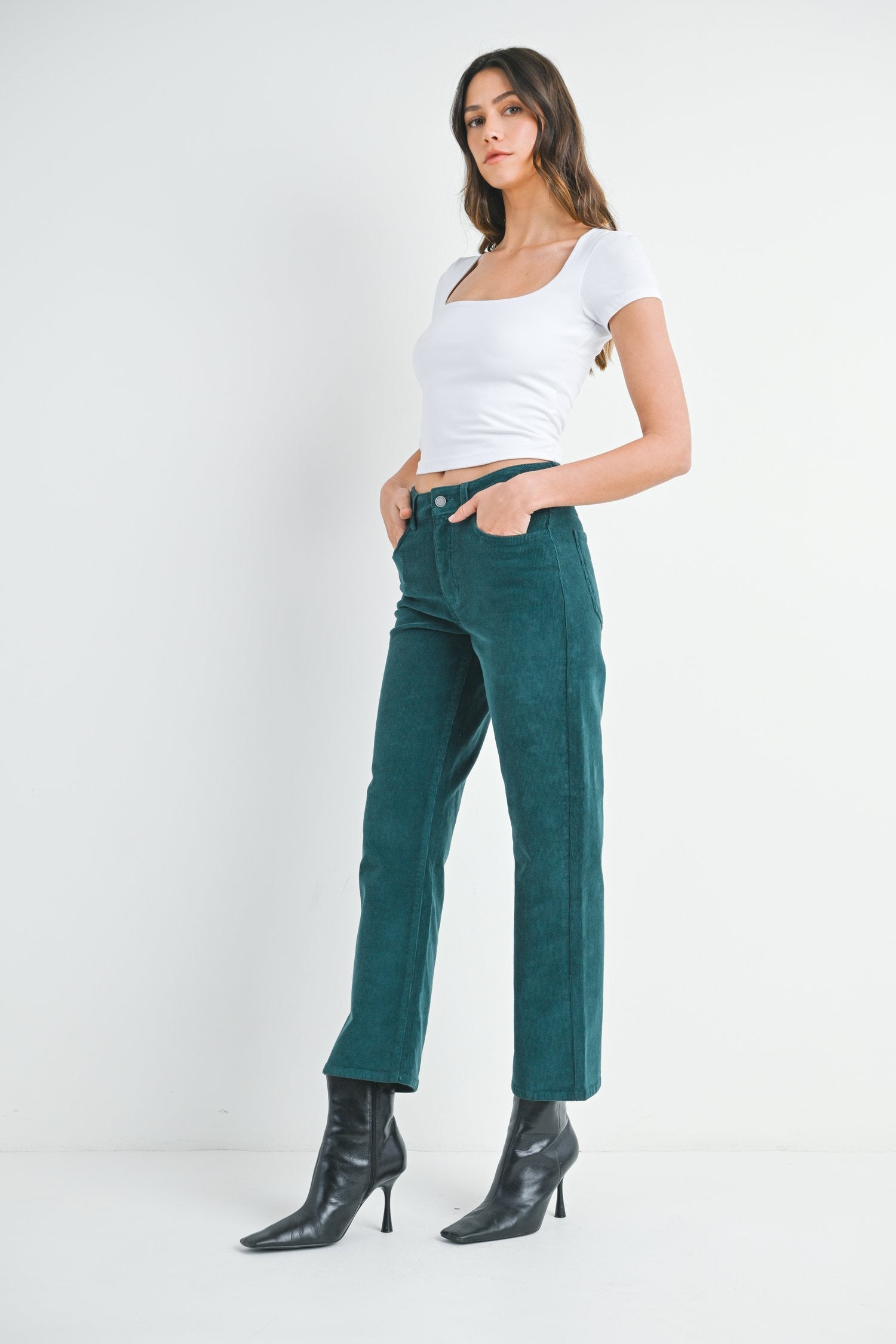 Emerald Straight Leg Corduroys