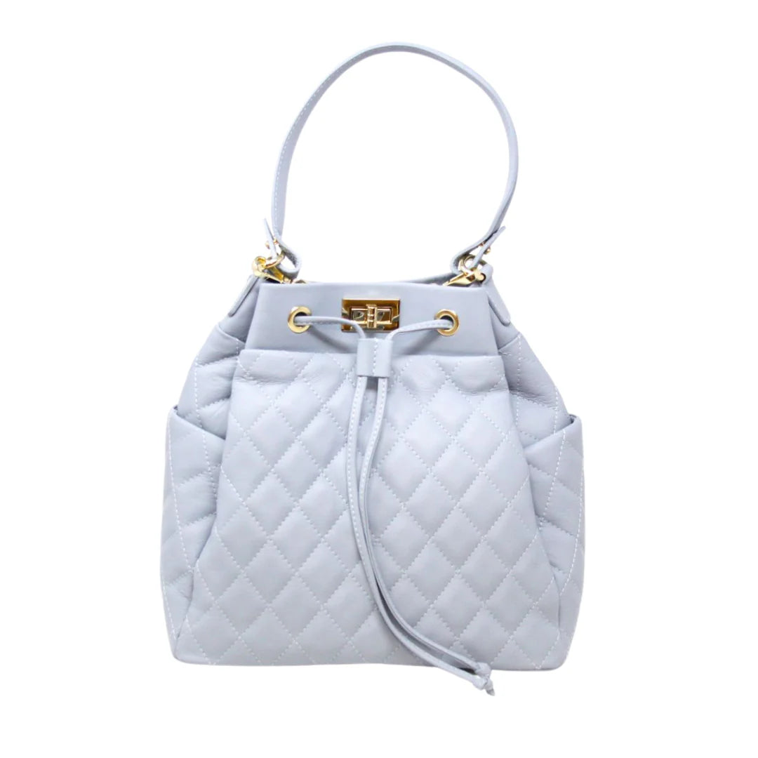 Light Blue Leather Handbag