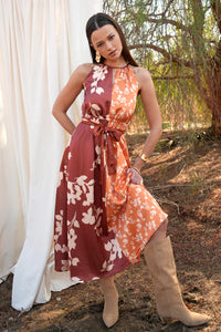 Sandi Two Toned Halter Dress