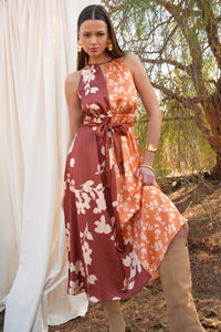 Sandi Two Toned Halter Dress