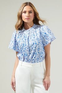 Lily Floral Ruffle Blouse