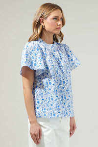 Lily Floral Ruffle Blouse