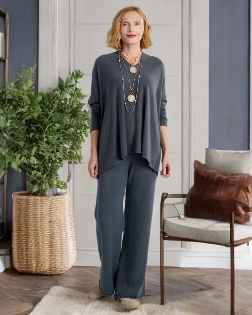 Cleo Sweater Pants - Dark Gray