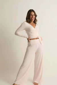 Pink Studio Wrap Top