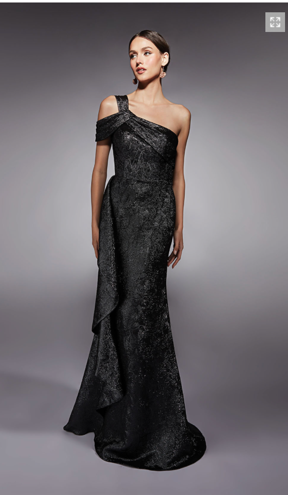 Long Formal Dress: Alyce 27734 Dripping Diamonds (Silver) / 000