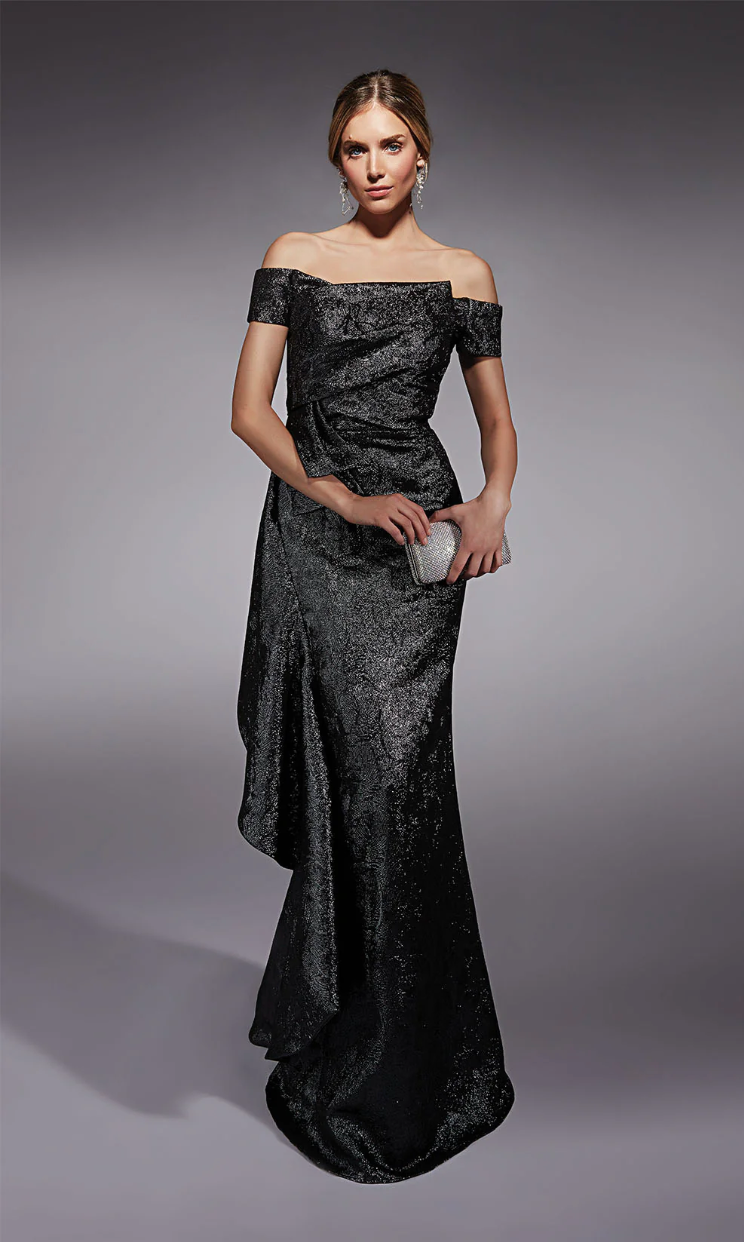 charcoal gray dress formal Off-Shoulder Gown Formal Wedding Guest Dress Size:custom plus (18-24 US) Turn heads in this TargetPlus