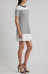 Stripe Stitch Epaulets Minidress