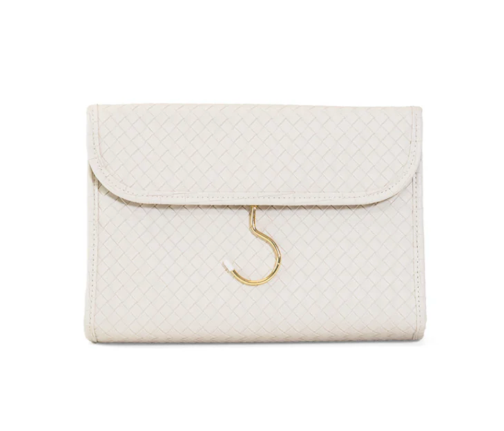 Luxe Hanging Toiletry Case - Woven Sand