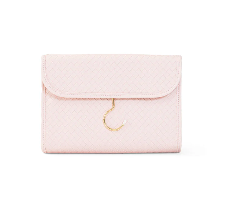 Luxe Hanging Toiletry Case - Woven Shell