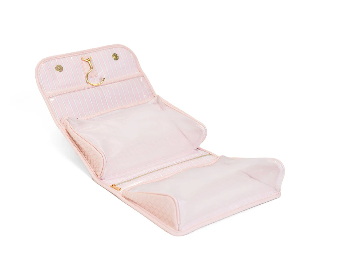 Luxe Hanging Toiletry Case - Woven Shell