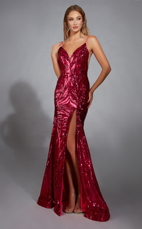 Cerise Fitted Gown | AP-1840