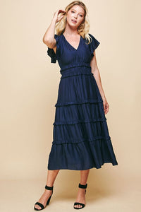 Ellison Midi Dress - Navy