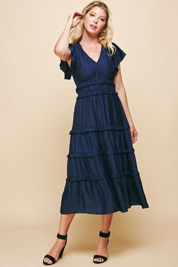 Ellison Midi Dress - Navy