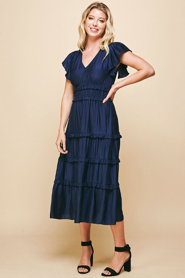 Ellison Midi Dress - Navy