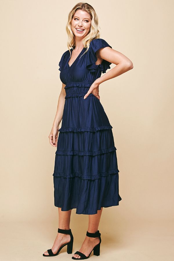 Ellison Midi Dress - Navy