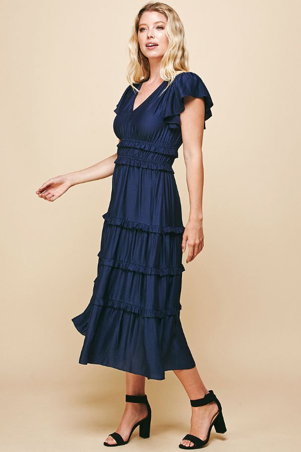 Ellison Midi Dress - Navy