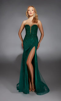 Pine Strapless Laceup Gown | AP-61793