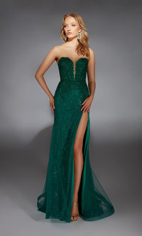 Pine Strapless Laceup Gown | AP-61793