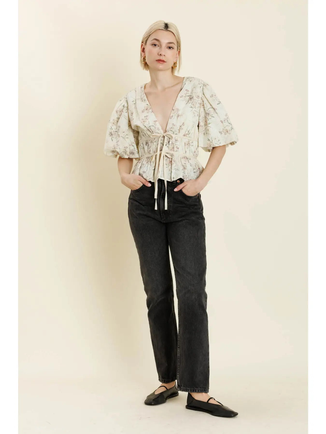 Eyelet Embroidered Blouse