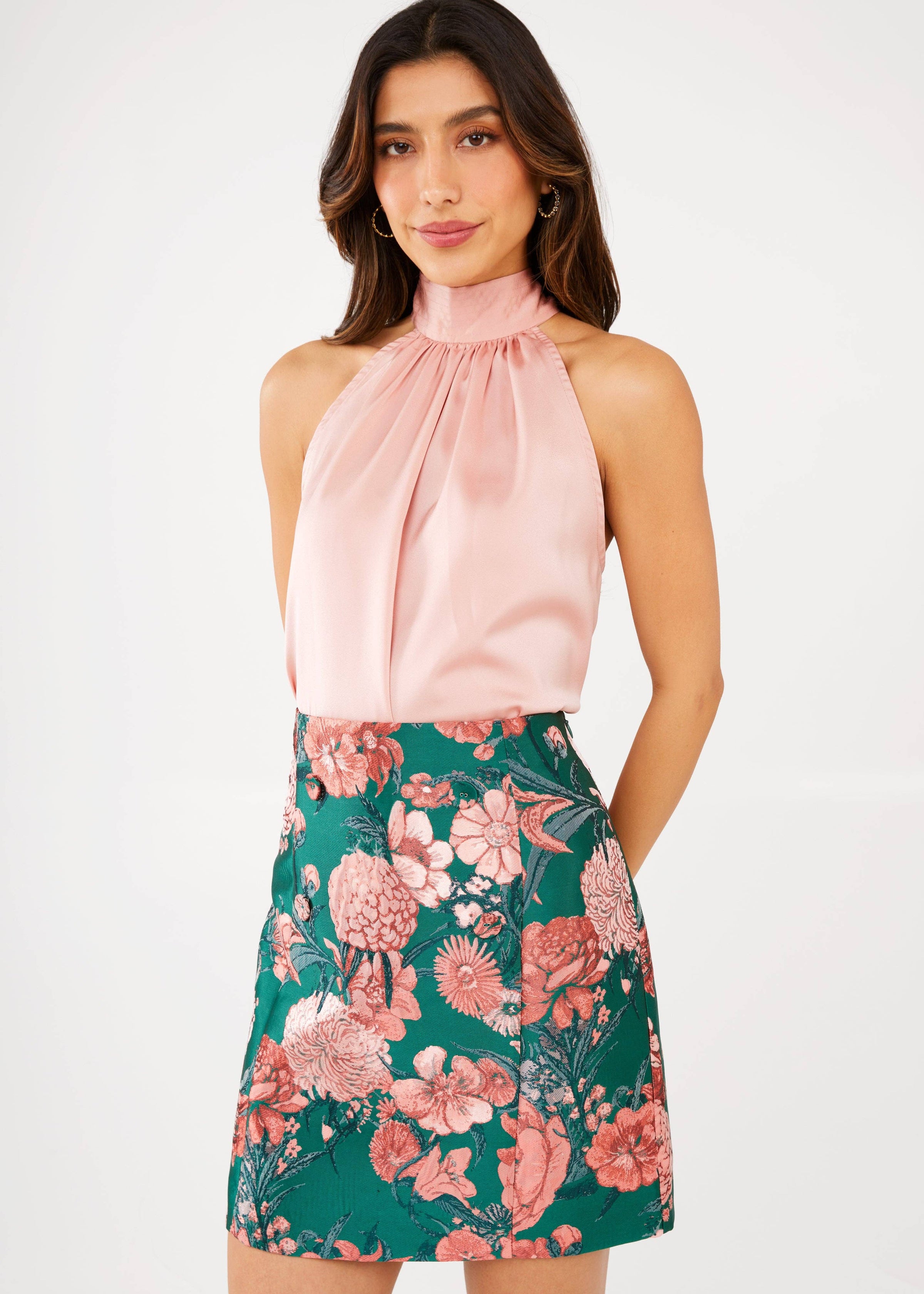 Forest Jacquard Jessica Skirt