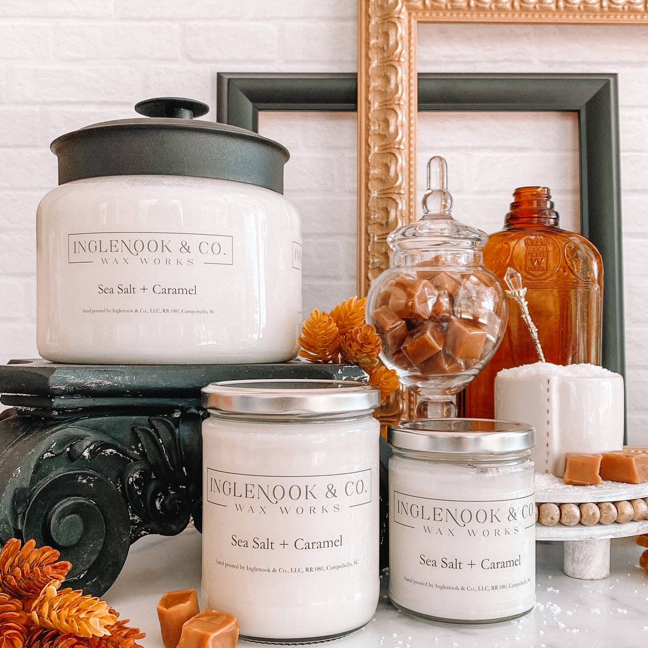 Sea Salt + Caramel Soy Candle - 16 oz